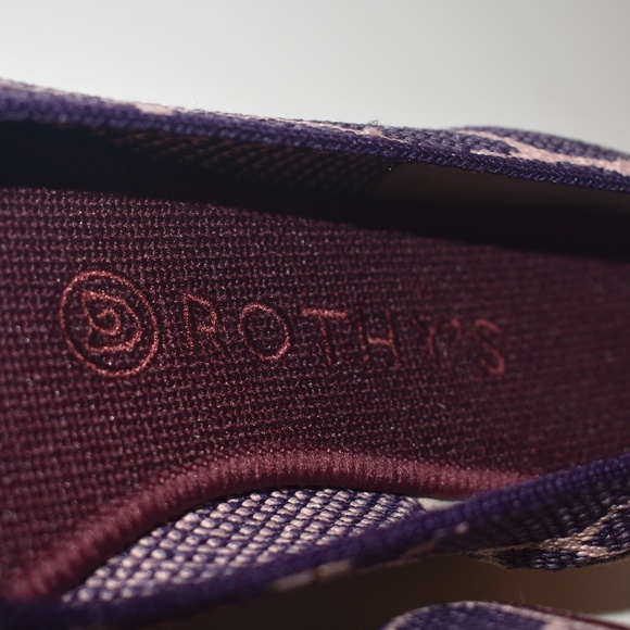 Rothy's Original Point Model 002 Violet Giraffe Print Size 8.5 NWT - Picture 5 of 8